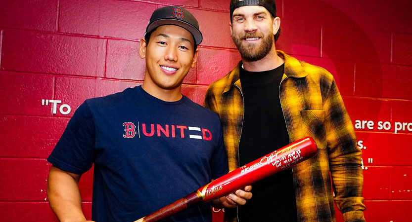 English Stripped Bare - B. Bearington & Naomi Culture Masataka Yoshida Meets Bryce Harper Red Sox Philadelphia Phillies English